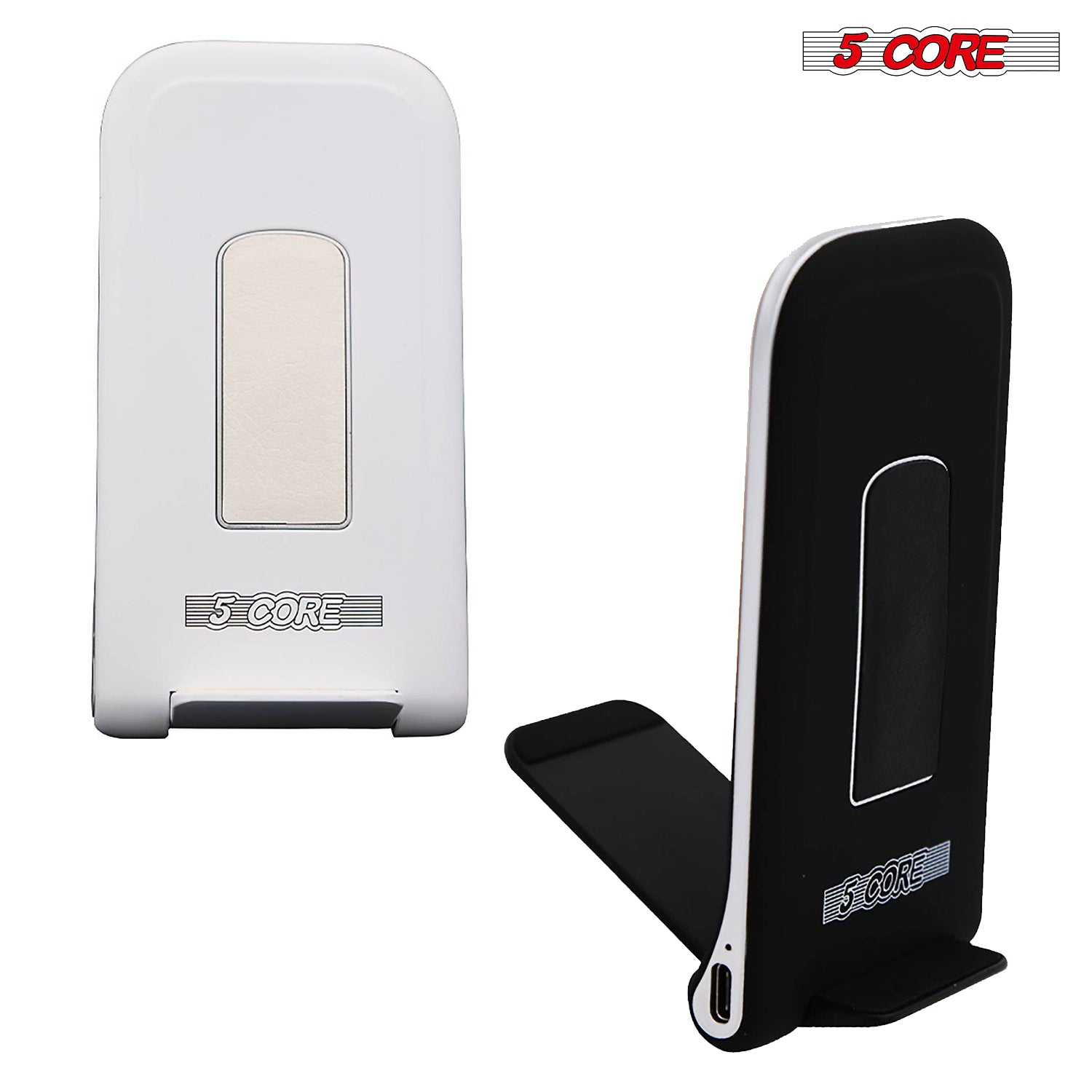 Start2Finish 5 Core Wireless Charging Stand set with two 10W fast chargers and sleep-friendly lights for convenient device charging.