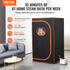 Start2Finish VEVOR portable steam sauna tent with floor mat, remote control, and heated body therapy for home spa and detox.
