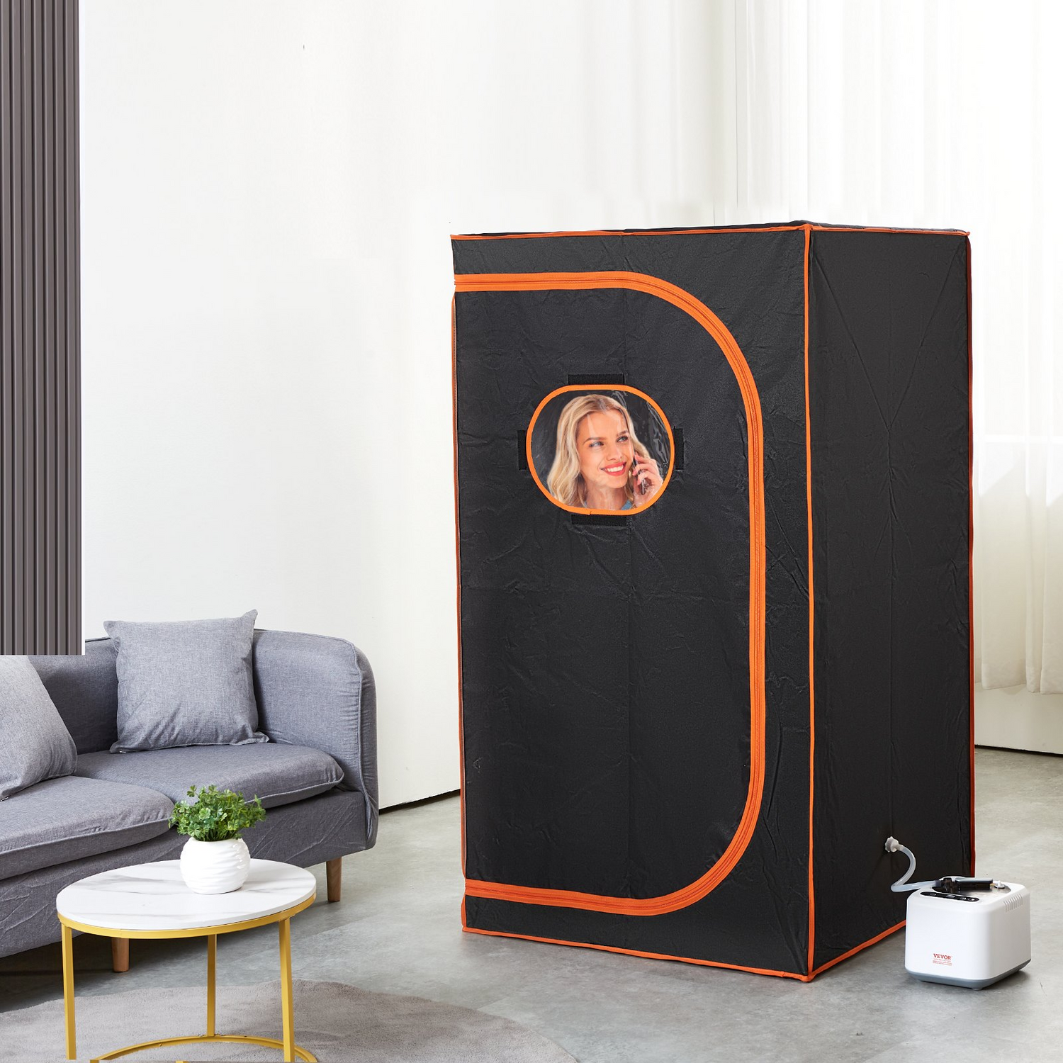 Start2Finish VEVOR portable steam sauna tent with remote control, full size personal sauna blanket for home spa and detox therapy.
