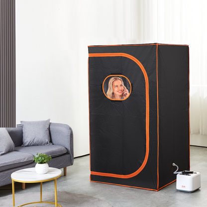 Start2Finish VEVOR portable steam sauna tent with remote control, full size personal sauna blanket for home spa and detox therapy.