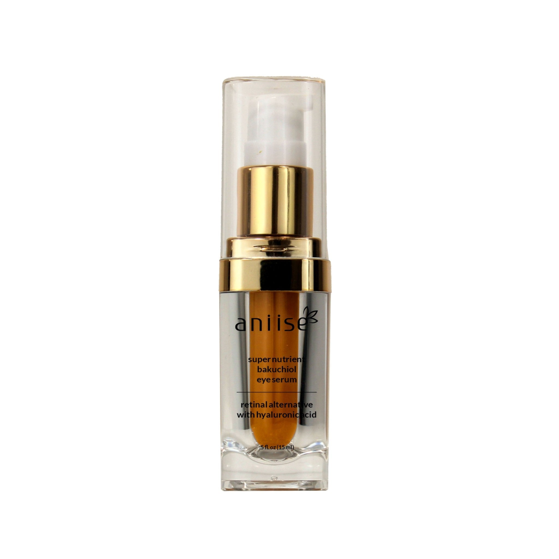 Start2Finish Anti-Aging Bakuchiol Eye Serum with natural ingredients, designed to reduce wrinkles and brighten the eye area.