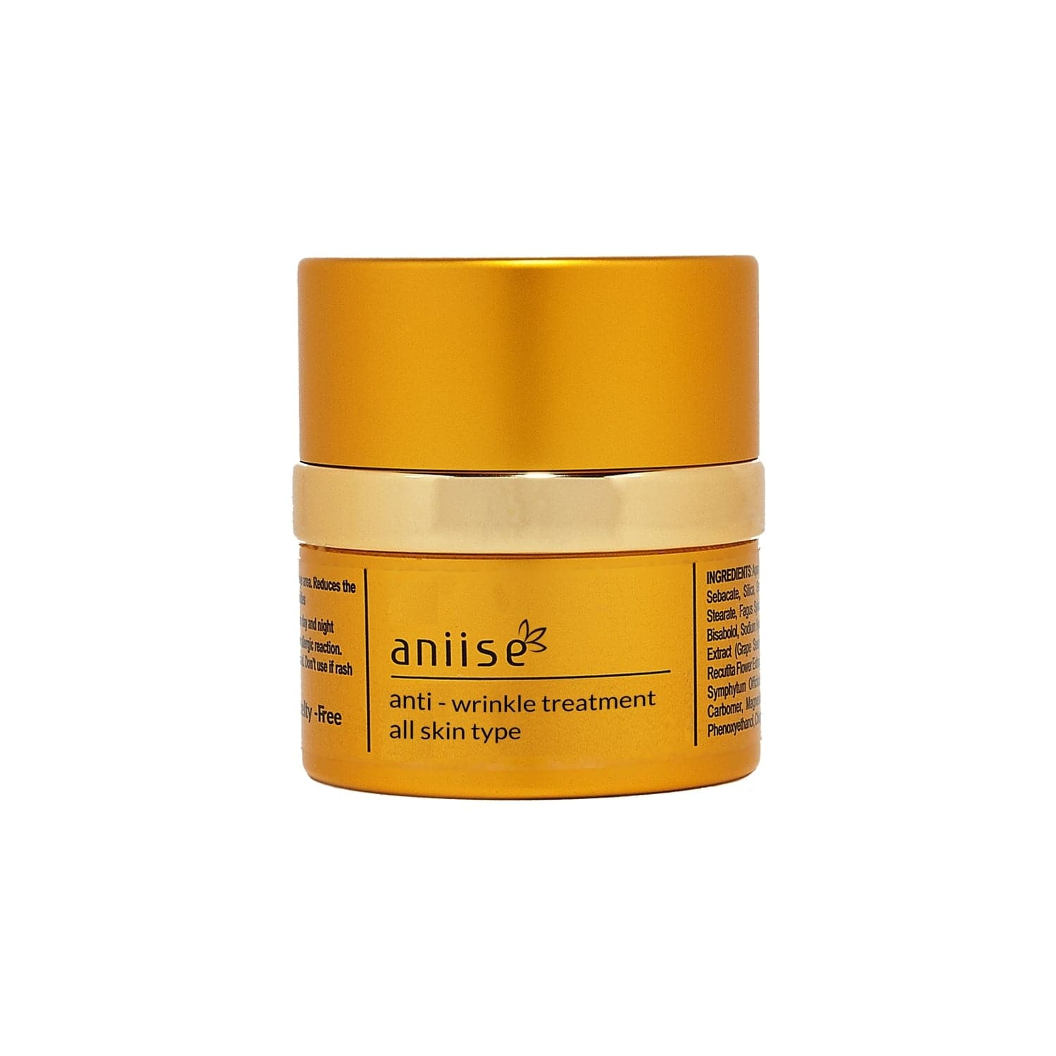 Start2Finish anti-wrinkle cream for face and neck, featuring a sleek jar with a smooth skincare formula for reducing wrinkles.