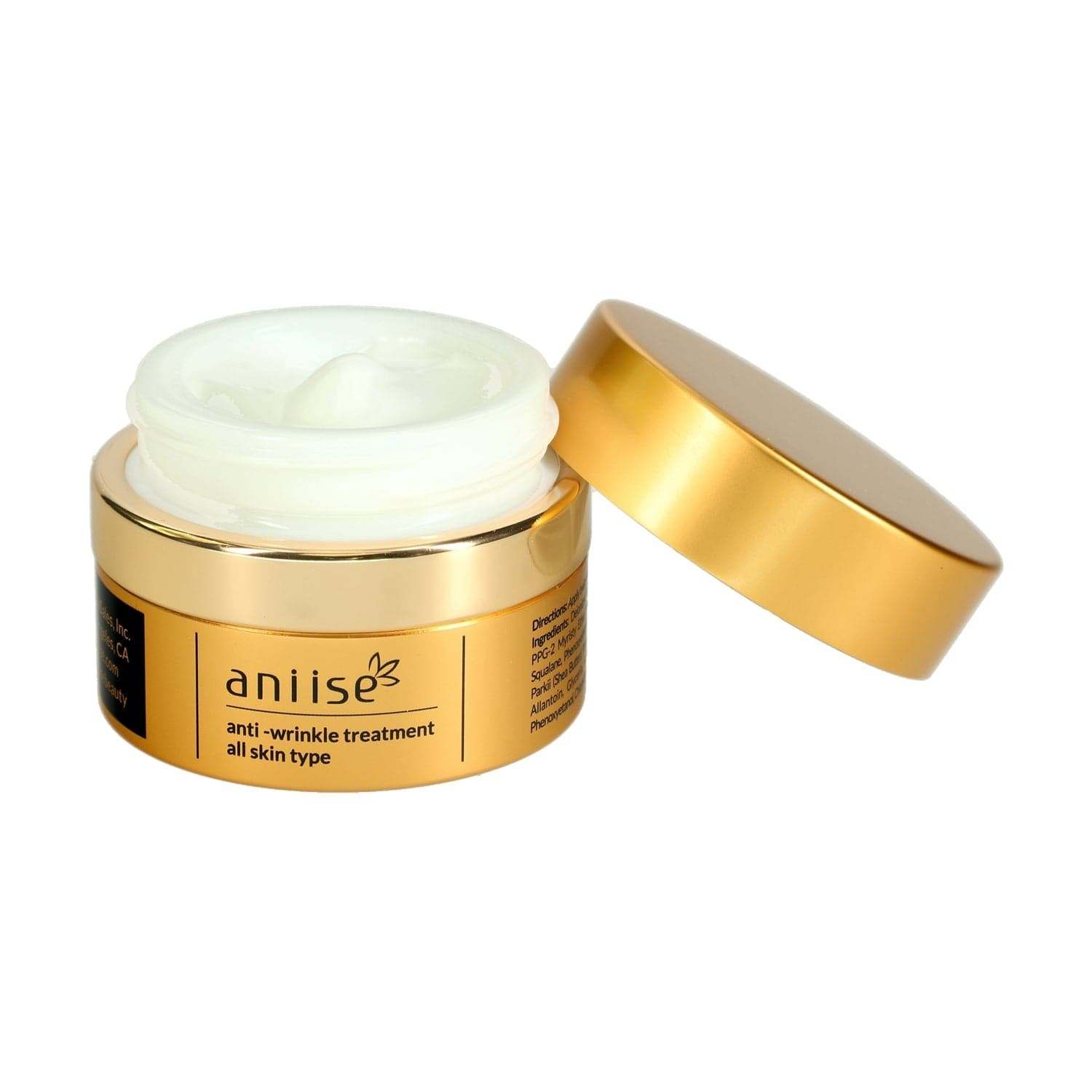 Start2Finish anti-wrinkle cream for face and neck in a sleek jar, showcasing smooth skin and a luxurious skincare product.