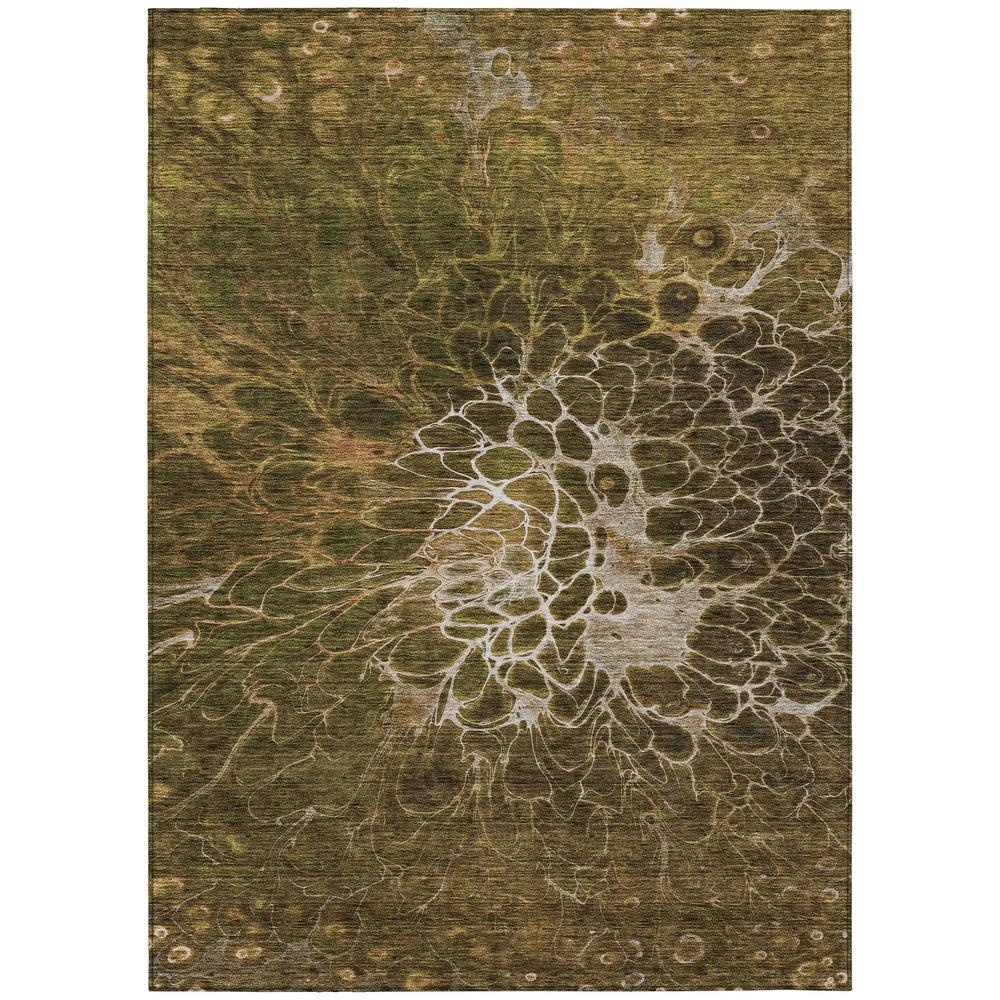 Start2Finish Chantille ACN652 brown 5x7.6 rug with intricate pattern, soft texture, and plush surface for living room decor.