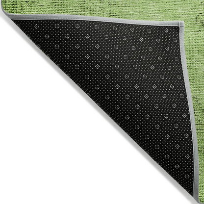 Start2Finish green Chantille ACN658 rug, 9x12 feet, with plush texture and intricate pattern, ideal for enhancing living room decor.