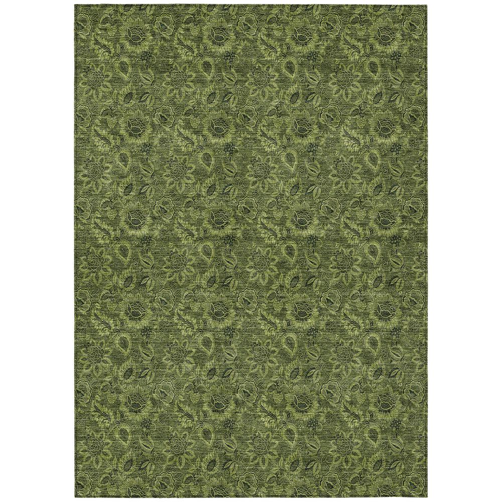 Start2Finish Chantille ACN661 green 10x14 rug with soft, textured fabric and intricate pattern, ideal for living room or bedroom decor.