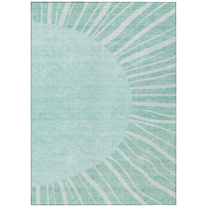 Start2Finish Chantille ACN668 teal 10x14 rug with intricate pattern and soft texture, perfect for living room or bedroom decor.