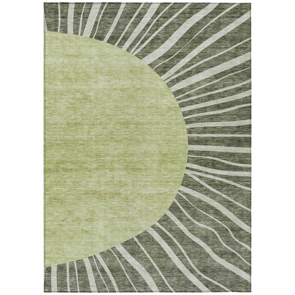 Start2Finish Chantille ACN668 green 9x12 rug with intricate pattern, soft texture, and vibrant color for home decor.