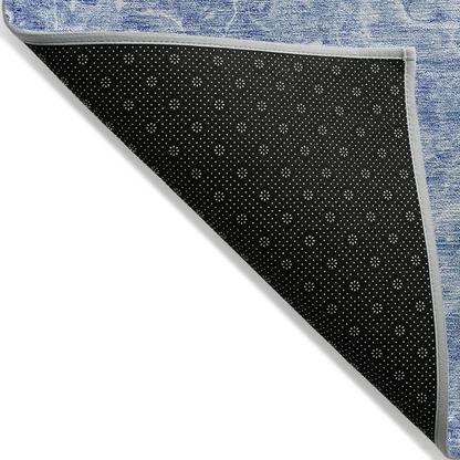 Start2Finish Chantille ACN670 blue rug, 10x14 feet, with intricate pattern and soft texture, suitable for living rooms or bedrooms.