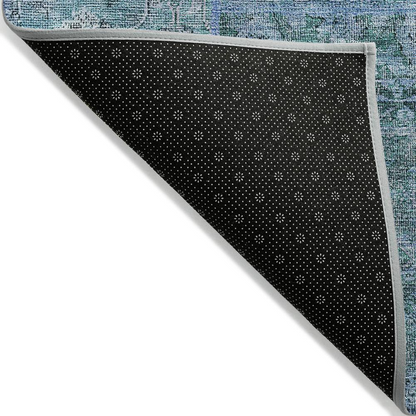 Start2Finish Chantille ACN669 teal 10x14 rug with intricate patterns, plush texture, and vibrant color, perfect for living room decor.