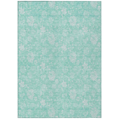 Start2Finish Chantille ACN681 teal 8x10 rug with intricate patterns, soft texture, and woven design for stylish home decor.