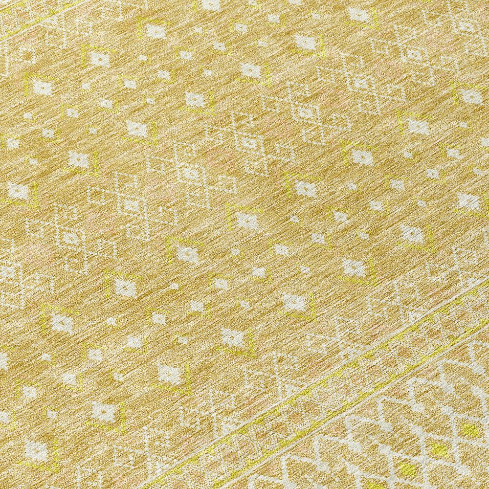 Start2Finish Chantille ACN709 Gold 10x14 rug with intricate patterns and plush texture in a warm gold color.