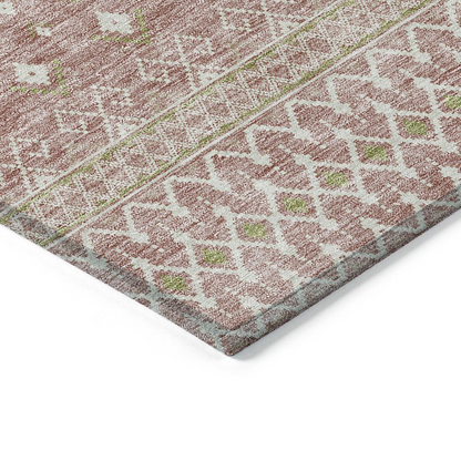 Start2Finish Chantille ACN709 pink 10x14 rug with soft, plush texture and decorative pattern, perfect for living room or bedroom.