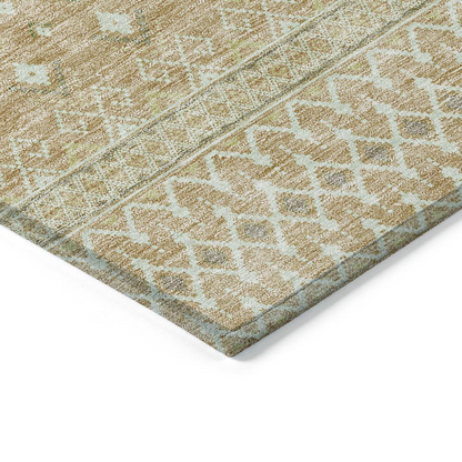 Start2Finish Chantille ACN709 Orange 10x14 rug with intricate pattern, soft texture, and vibrant color, perfect for living room decor.