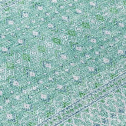 Start2Finish Chantille ACN709 teal 10x14 rug with intricate pattern and soft texture, perfect for living room or bedroom decor.