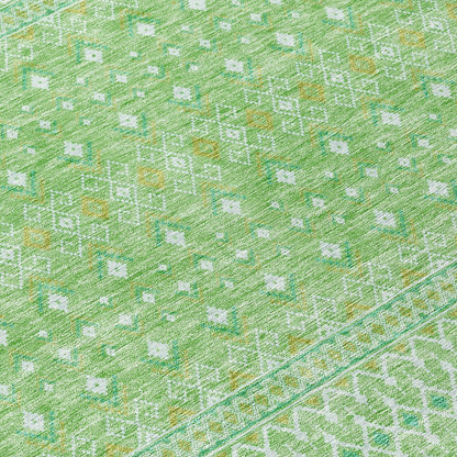 Start2Finish Chantille ACN709 green 10x14 rug with intricate pattern, soft texture, and vibrant color for stylish home decor.