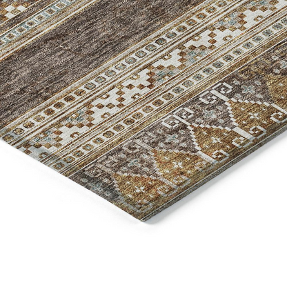 Start2Finish Chantille ACN714 brown 8x10 rug with soft, textured fabric and intricate pattern, ideal for living room or bedroom decor.