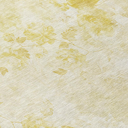 Start2Finish Chantille ACN724 Gold 8x10 rug with intricate pattern and soft texture, ideal for living rooms and bedrooms.