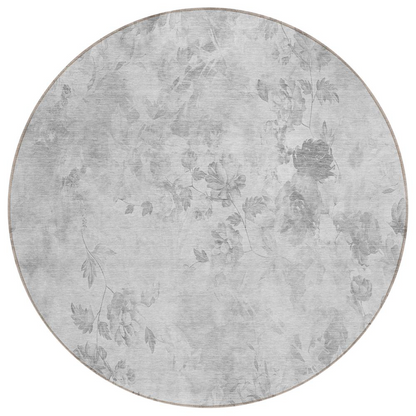 Gray Chantille ACN724 rug by Start2Finish, 8x8 feet, showcasing soft textured fabric and modern design.