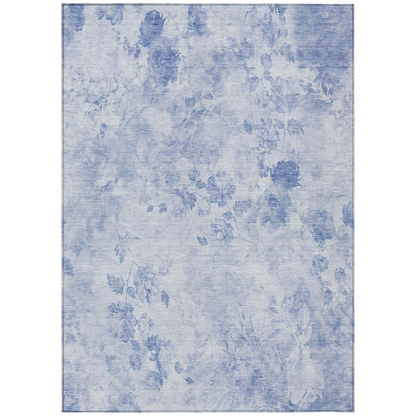 Start2Finish Chantille ACN724 blue 10x14 rug with intricate pattern, soft texture, and vibrant color for living room or bedroom decor.