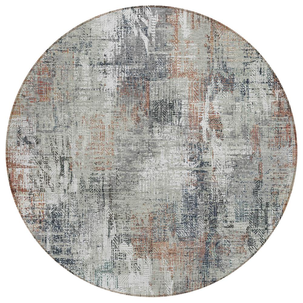 Start2Finish Chantille ACN725 brown 8x8 rug with soft woven texture and intricate pattern, ideal for living room or bedroom decor.
