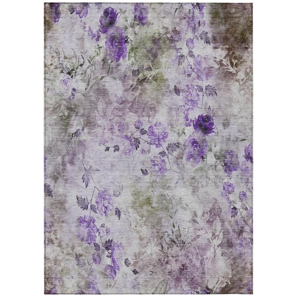 Start2Finish Chantille ACN724 purple 10x14 rug with intricate patterns, soft texture, and vibrant color for living room decor.