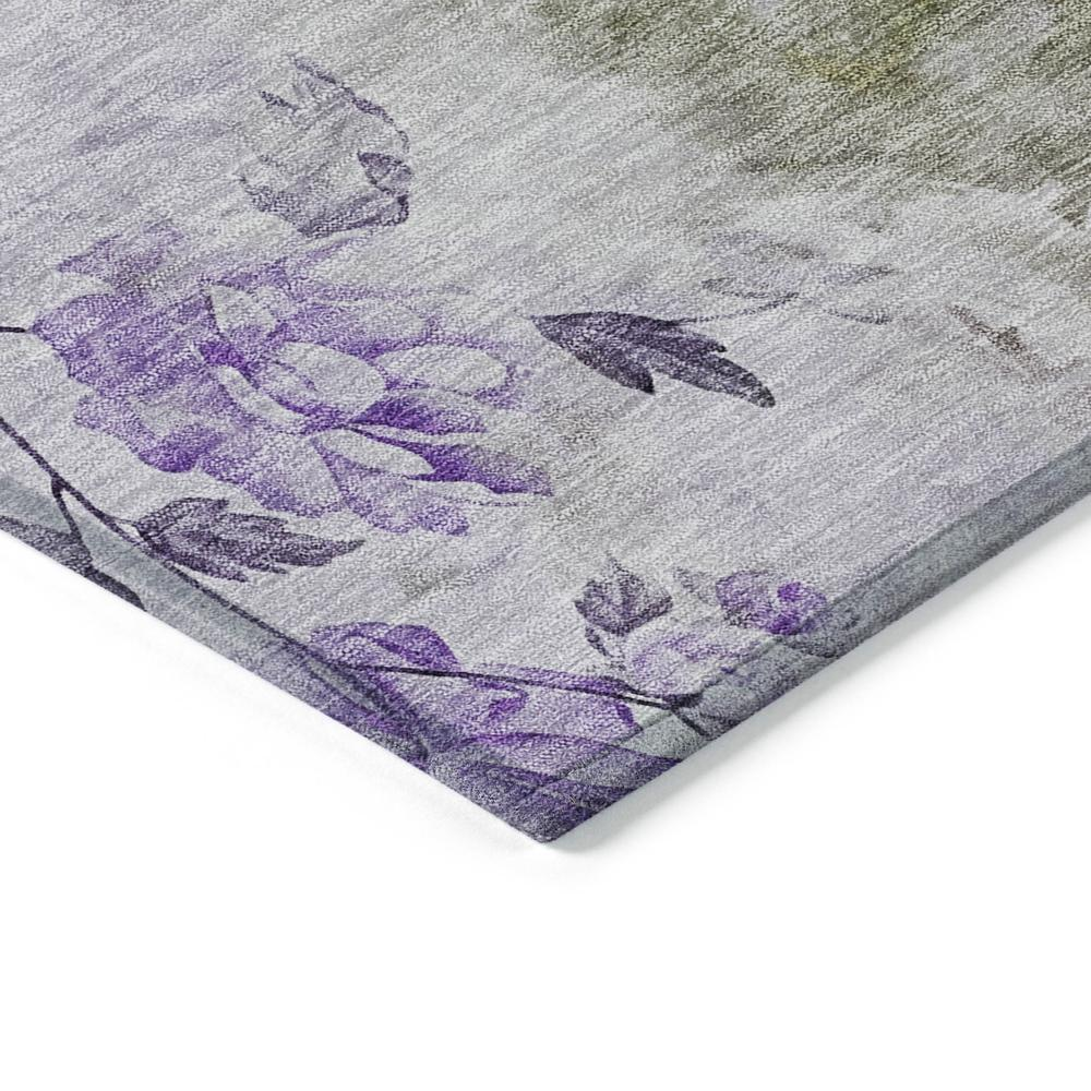 Start2Finish Chantille ACN724 purple 10x14 rug with soft, plush texture and intricate pattern on the floor.