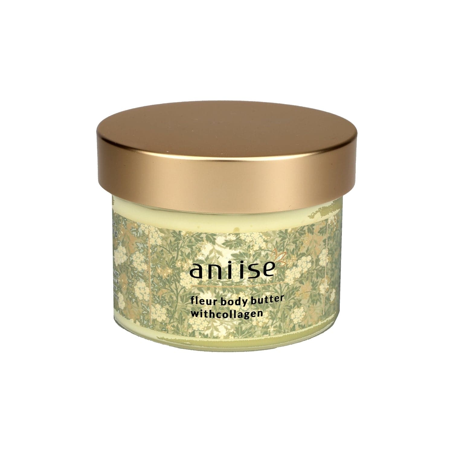 Start2Finish moisturizing body butter cream with collagen, showing a rich, creamy texture ideal for nourishing skin.