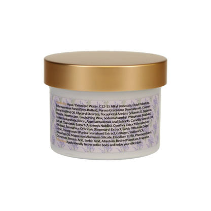 Start2Finish moisturizing body butter cream with collagen, showing a jar of rich, smooth body moisturizer for glowing skin.