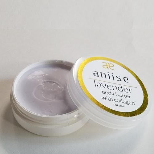 Start2Finish moisturizing body butter cream with collagen, showing a smooth, creamy texture in a beauty product container.