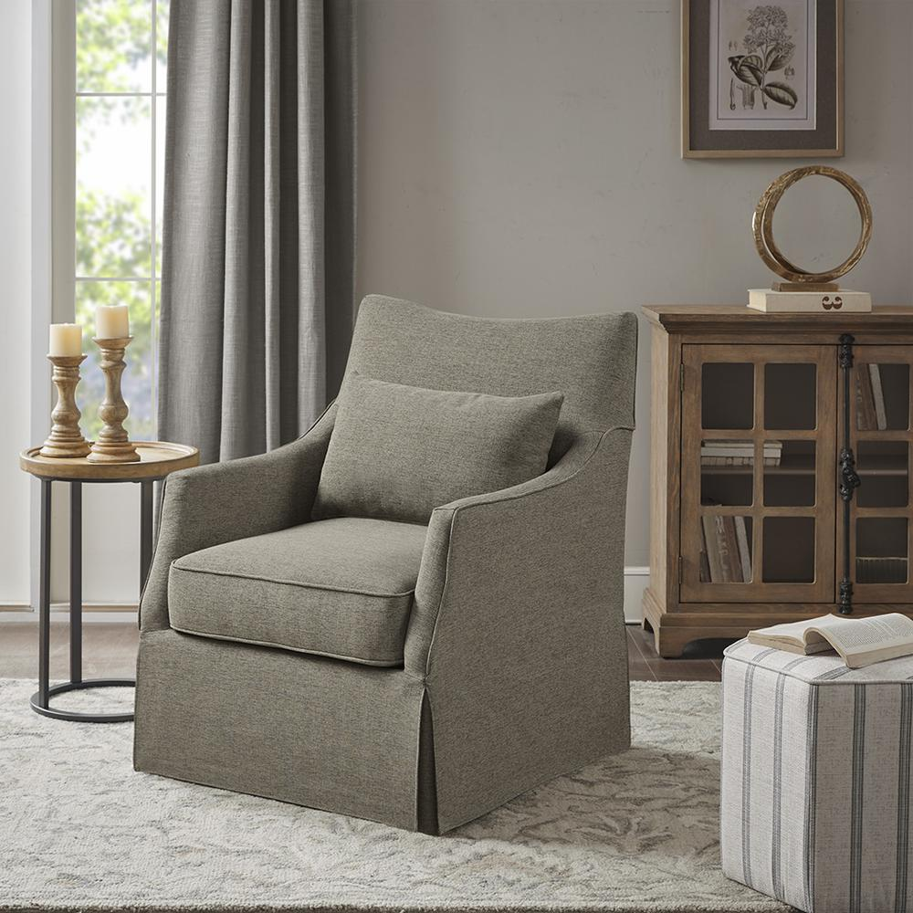 Start2Finish skirted swivel chair with cushioned seat, fabric upholstery, and a stylish design perfect for home or office decor.