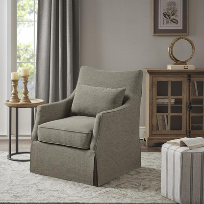 Start2Finish skirted swivel chair with cushioned seat, fabric upholstery, and a stylish design perfect for home or office decor.