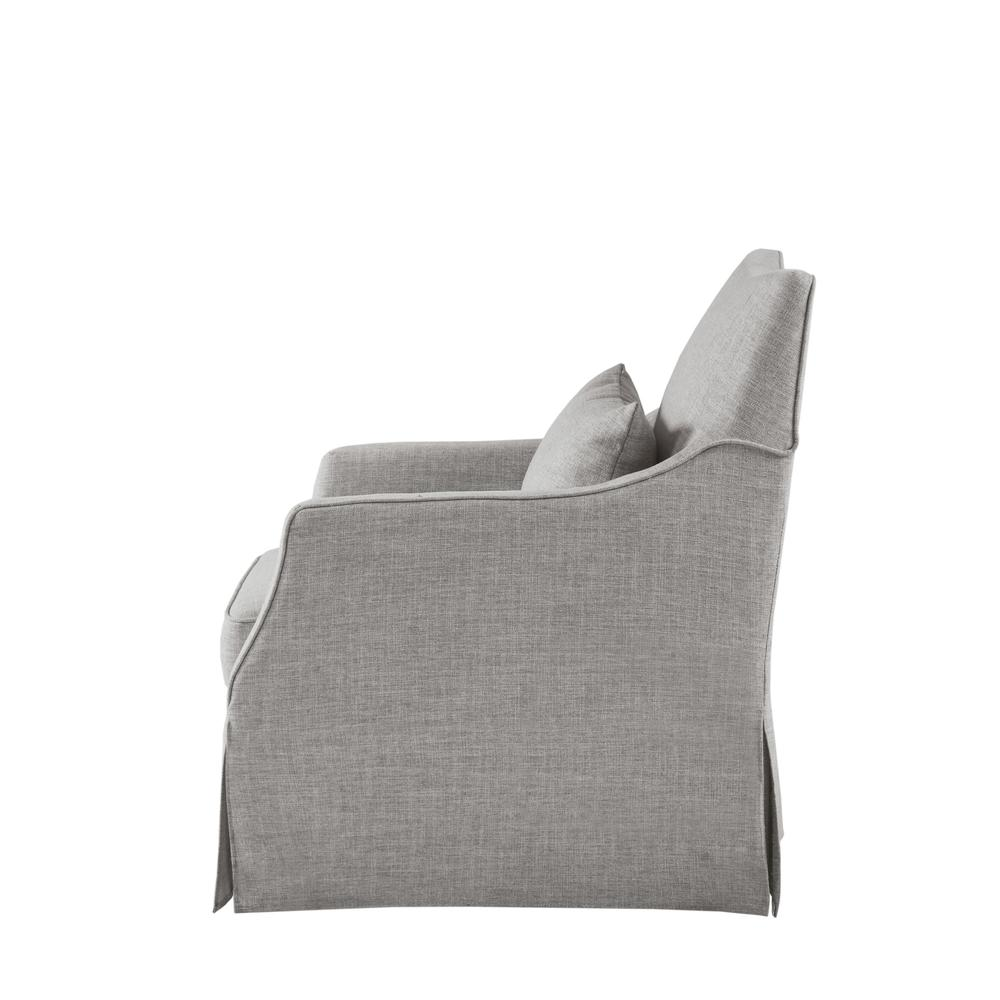Start2Finish skirted swivel chair with cushioned seat and fabric upholstery, showcasing a modern design ideal for home or office.