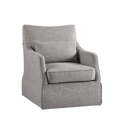 Start2Finish skirted swivel chair with fabric upholstery, cushioned seat, and decorative skirt for modern office or living space.