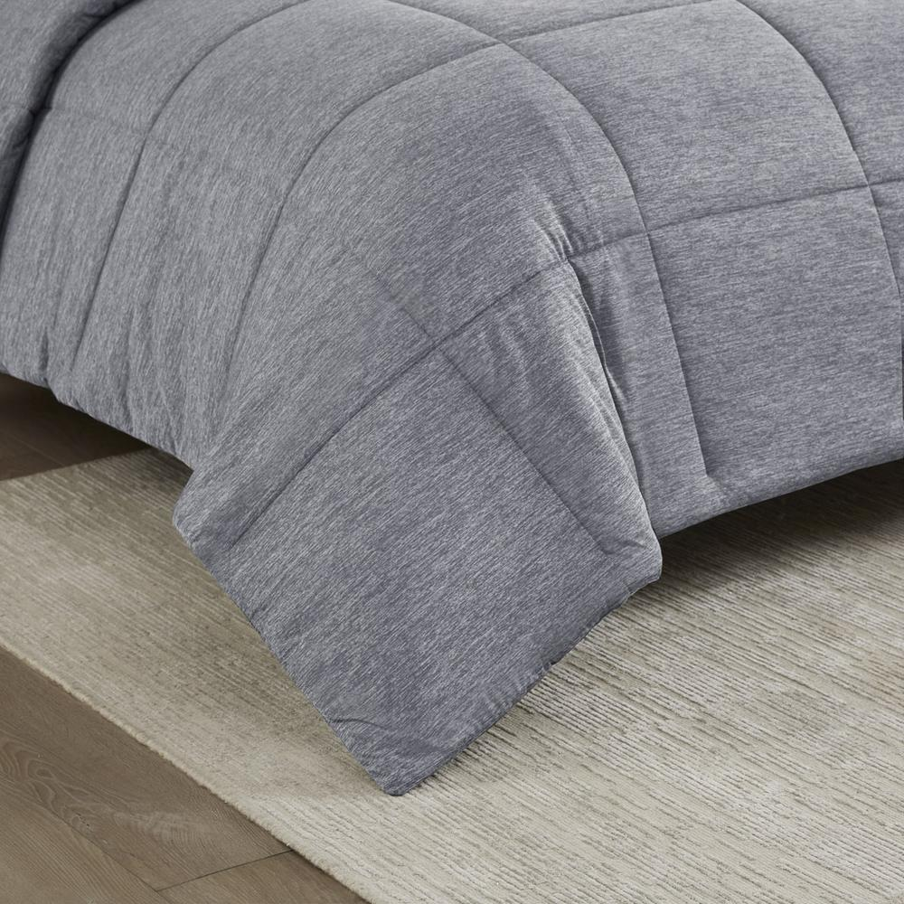 Start2Finish oversized down alternative comforter in soft, plush bedding with a cozy, textured fabric appearance.