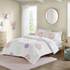 Start2Finish floral reversible tufted chenille bedding duvet cover set with colorful floral pattern and textured chenille fabric.