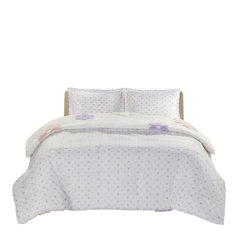 Reversible floral tufted chenille duvet cover set in soft bedding with floral pattern and textured design by Start2Finish.