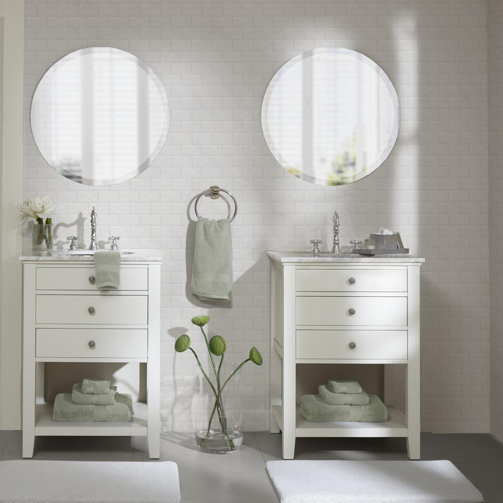 Start2Finish 8-piece cotton antimicrobial bath towel set with plush, white towels displayed folded and hanging.