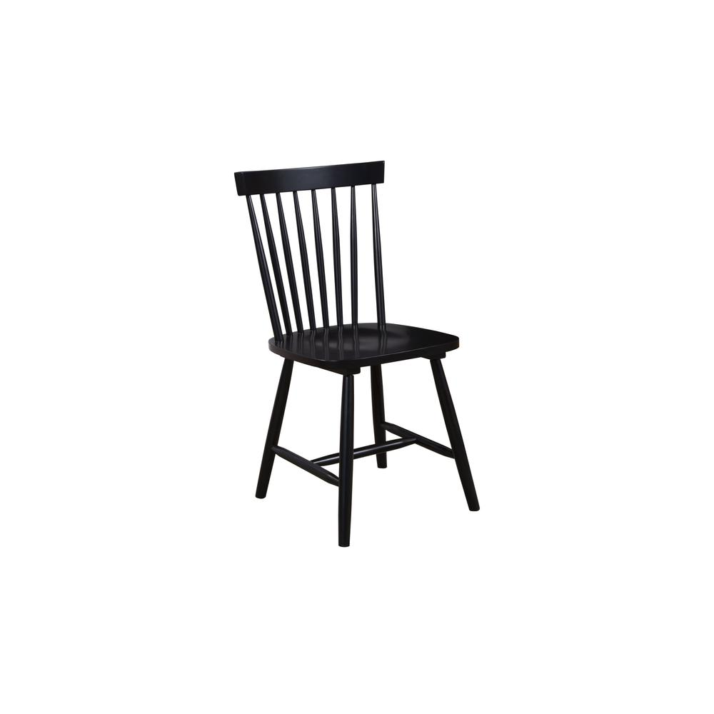 Set of 2 black Lyra side chairs by Start2Finish with sleek modern design and wooden legs, perfect for dining or living spaces.