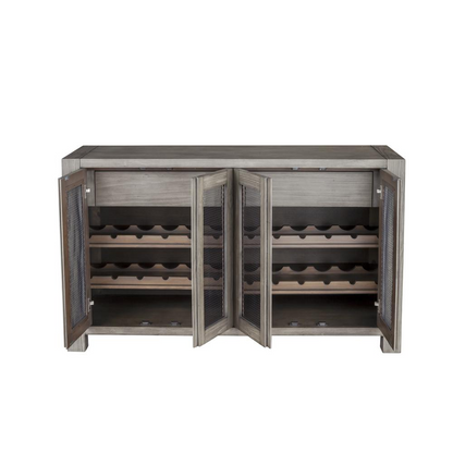 Start2Finish Fallon sideboard with sleek wooden finish, featuring multiple drawers and cabinet doors for stylish storage.
