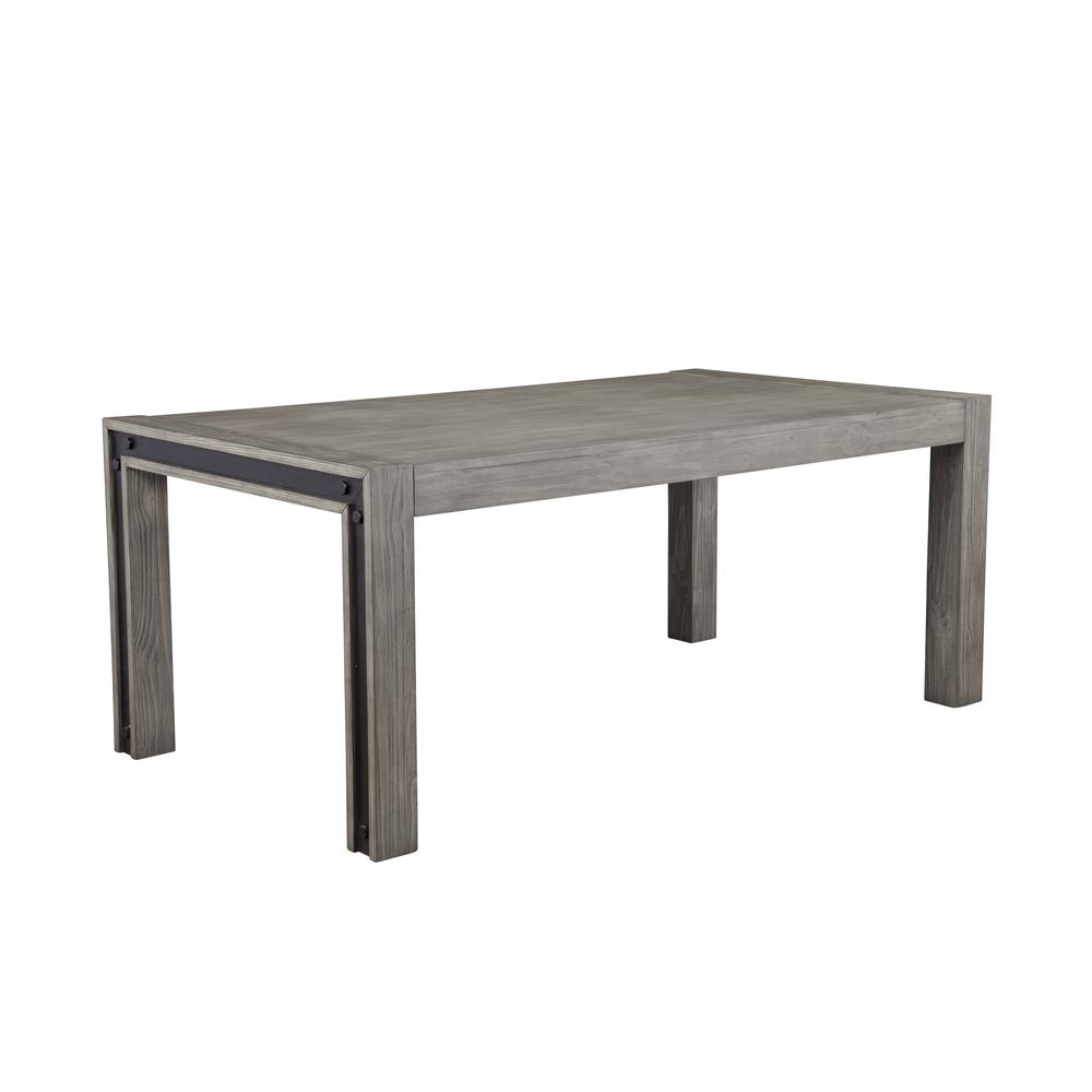 Start2Finish Fallon dining table with a sleek wooden surface and modern design, shown in a well-lit room setting.