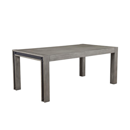 Start2Finish Fallon dining table with a sleek wooden surface and modern design, shown in a well-lit room setting.