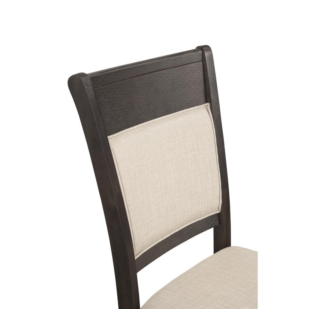 Start2Finish Brayden set of 2 side chairs with wooden legs and upholstered seats, shown in a modern living room setting.