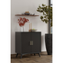 Flynn small black bar cabinet from Start2Finish, featuring a sleek modern furniture design with storage compartments and a smooth finish.