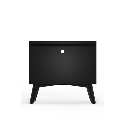 Flynn large black nightstand by Start2Finish with a modern design, featuring a spacious top and storage drawer.