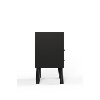 Flynn large black nightstand by Start2Finish with a modern design, featuring a spacious drawer and sleek finish.