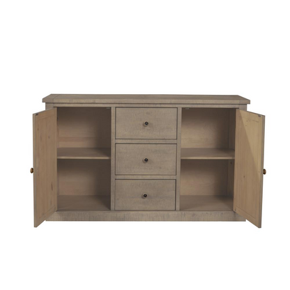 Start2Finish Arlo sideboard furniture with sleek design and multiple storage compartments, shown in a modern living room setting.