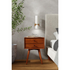 Flynn small nightstand by Start2Finish in acorn wood finish with a single drawer and open storage shelf, modern bedroom furniture.
