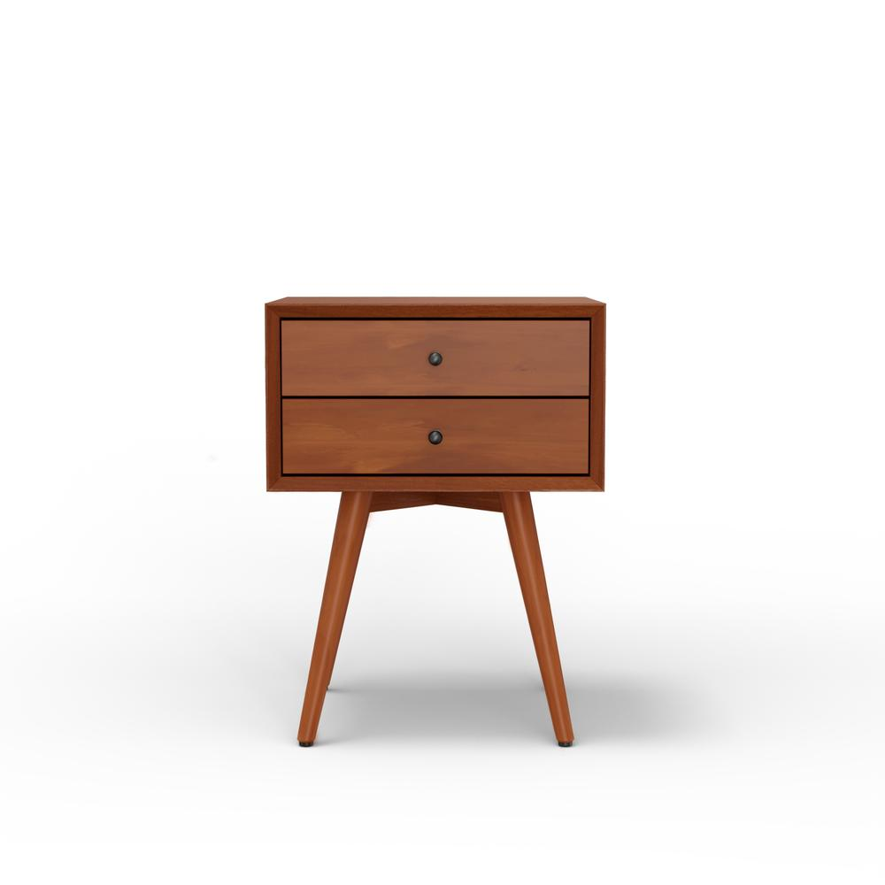 Flynn Small Nightstand in Acorn wood finish by Start2Finish, showing a compact bedside table with a single drawer and modern design.
