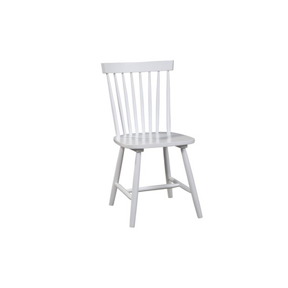 Set of 2 white Lyra side chairs by Start2Finish, featuring modern furniture design with sleek, comfortable seating.